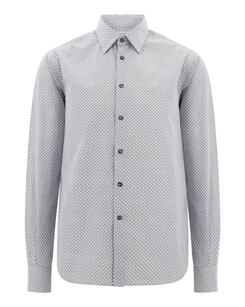 Ferragamo Hemd mit Mikro-Muster - Weiß Weiß