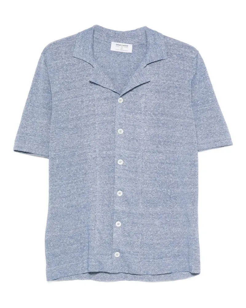 Gran Sasso short-sleeve button-down polo shirt - Blau Blau