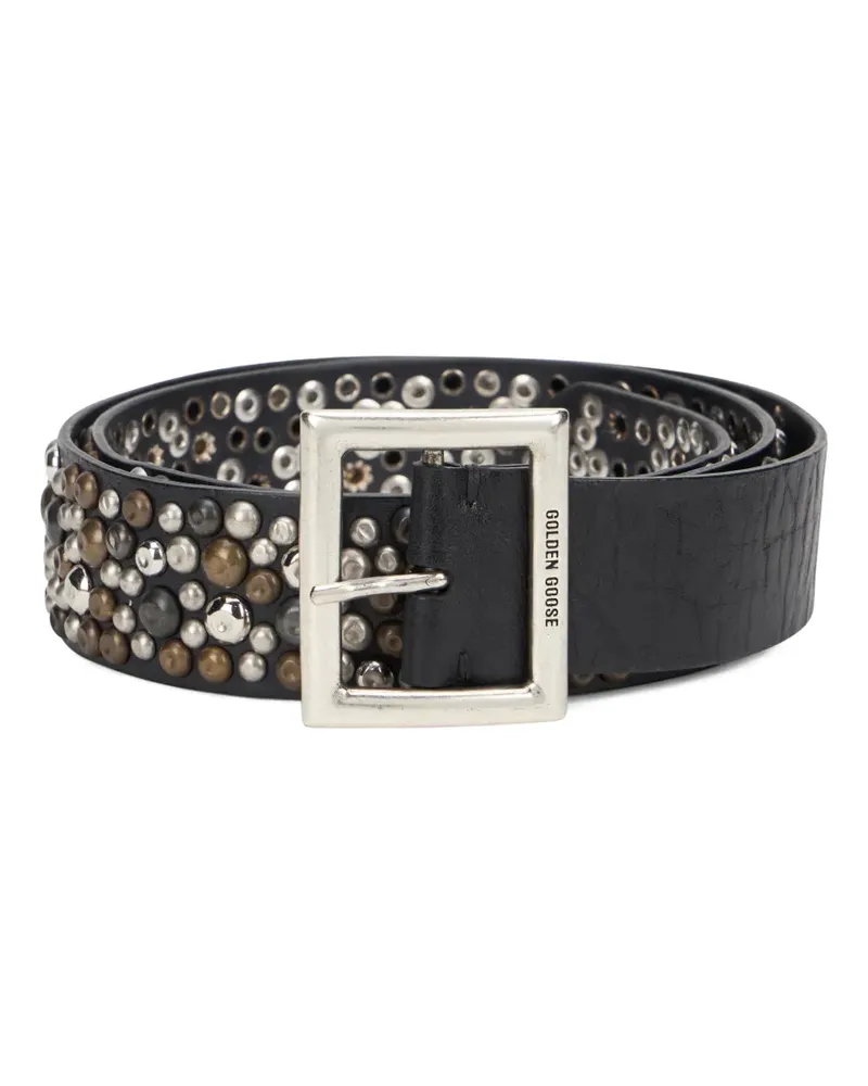 Golden Goose stud-embellished leather belt - Schwarz Schwarz