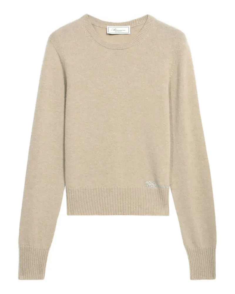 Blumarine Pullover mit Logo-Stickerei - Nude Nude
