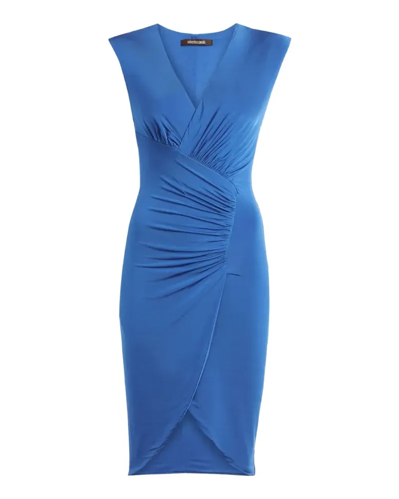Roberto Cavalli Gerafftes Trägerkleid - Blau Blau