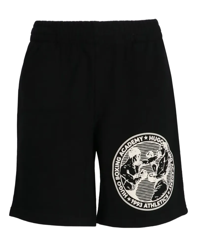 HUGO BOSS cotton logo shorts - Schwarz Schwarz