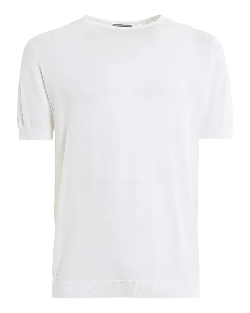 John Smedley Klassisches T-Shirt - Weiß Weiß