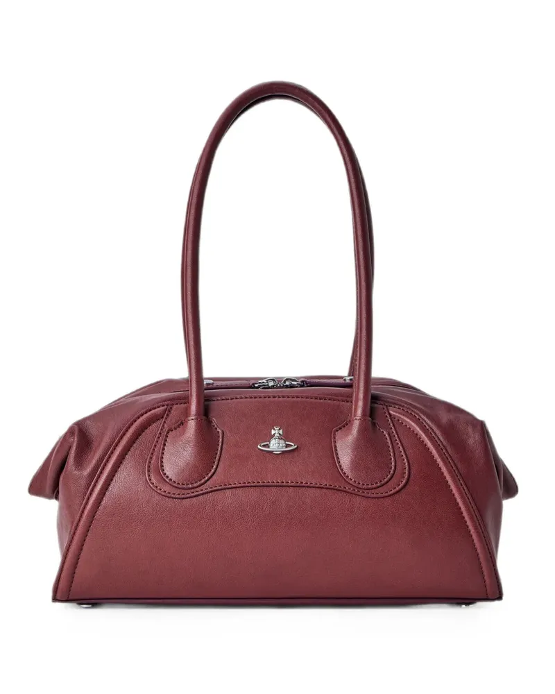 Vivienne Westwood Kleine Schultertasche mit Logo-Schild - Rot Rot