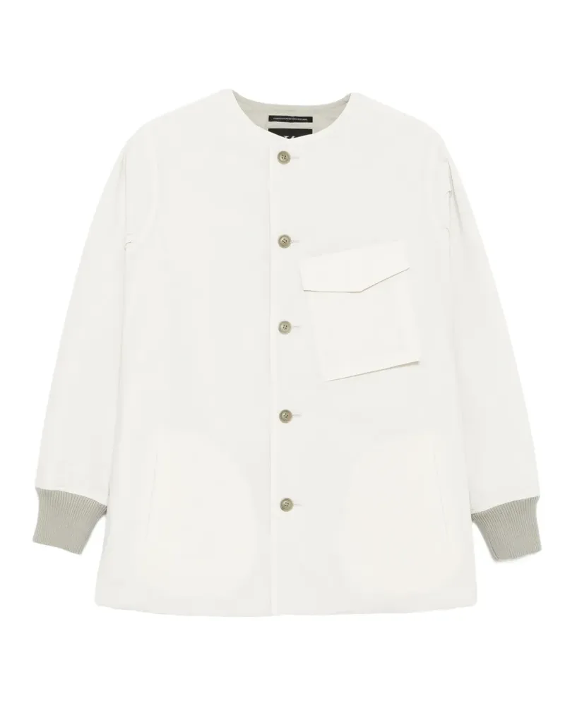 Yohji Yamamoto PE/Tafta Jacke mit Taschen - Nude Nude