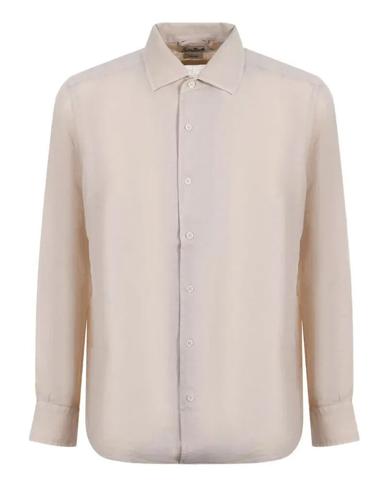 MC2 Saint Barth Pamplona button-up curved-hem shirt - Nude Nude