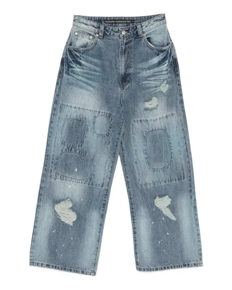 Andersson Bell Jeans in Distressed-Optik - Blau Blau