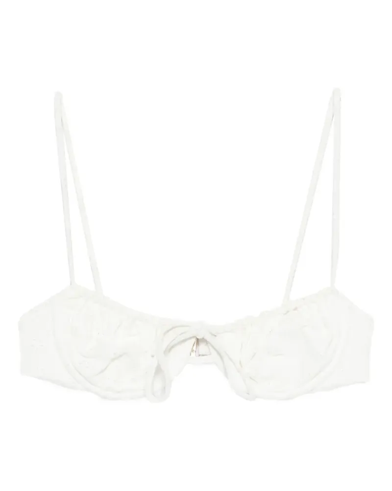 Faithfull The Brand Halo broderie anglaise bikini top - Weiß Weiß