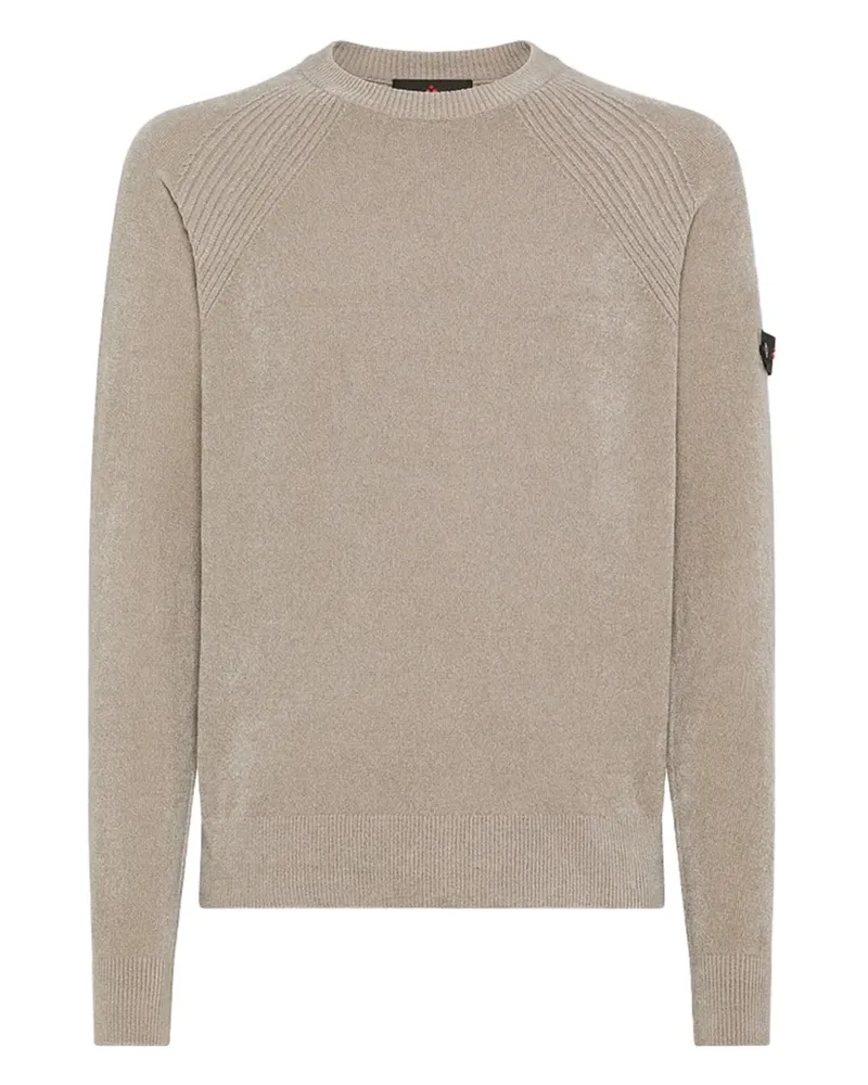 Peuterey Rundhals-Pullover mit geripptem Einsatz - Nude Nude