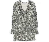 Minikleid mit Print - Schwarz