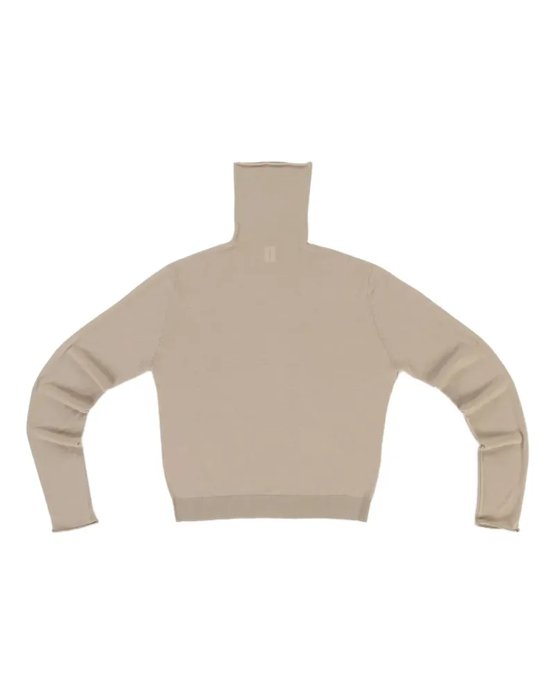 extreme cashmere Thunder roll-neck top - Nude Nude