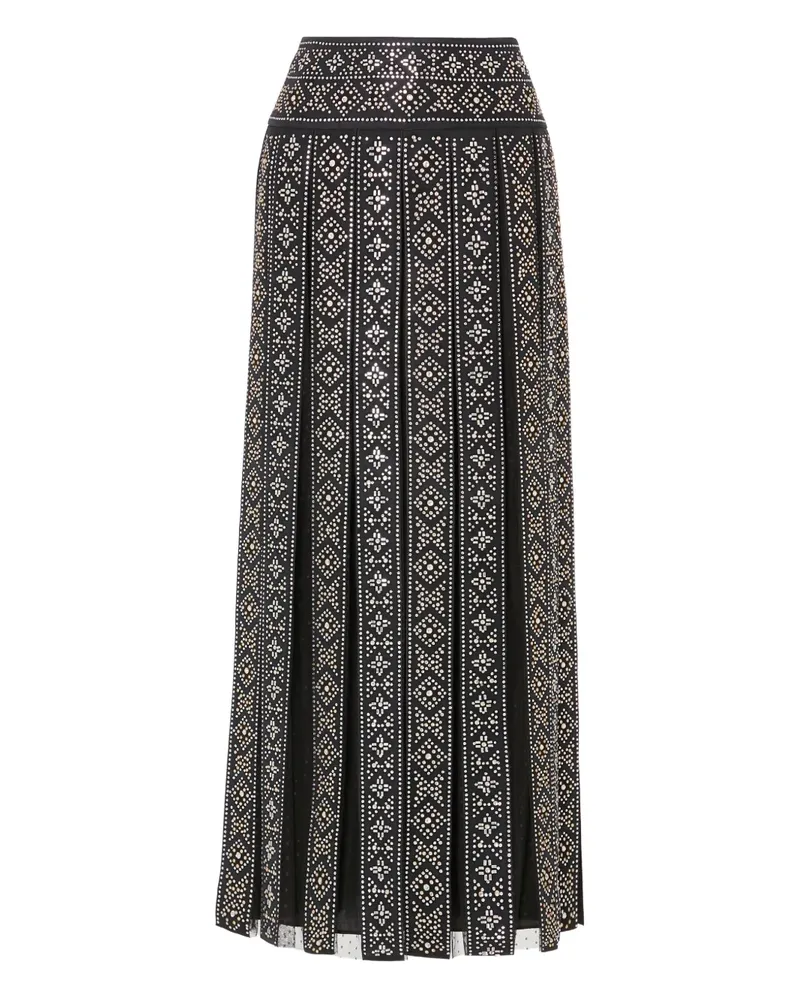 Temperley London pleated midi skirt - Schwarz Schwarz