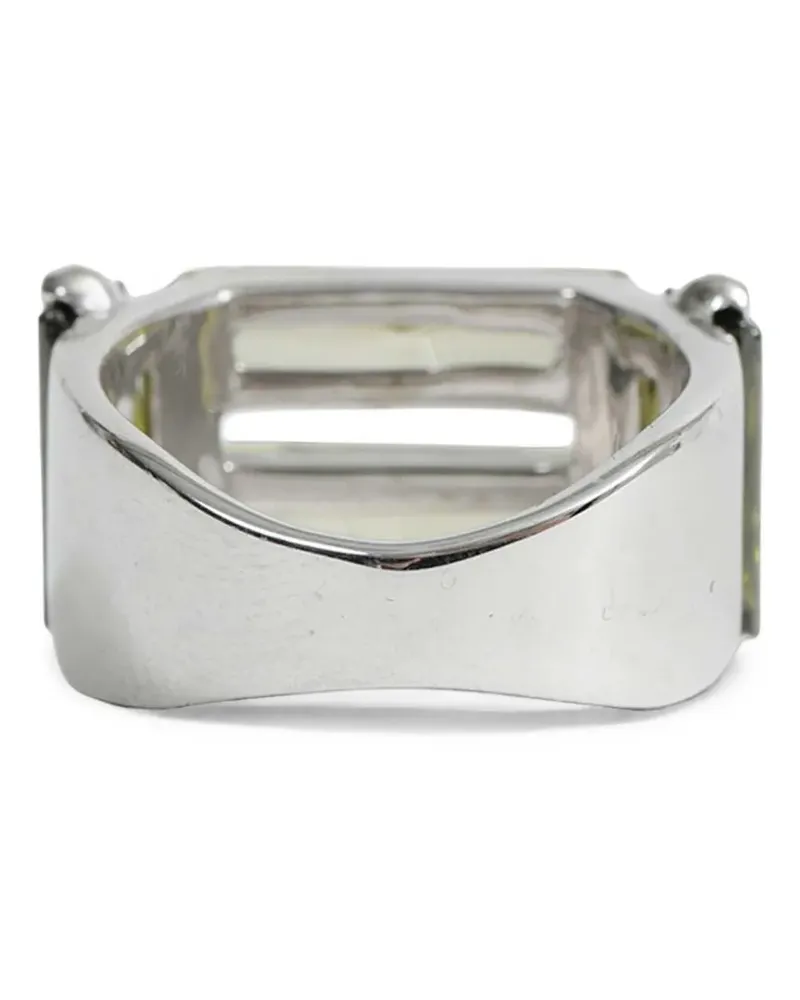 Alan Crocetti Crystallised Armour ring - Silber Silber