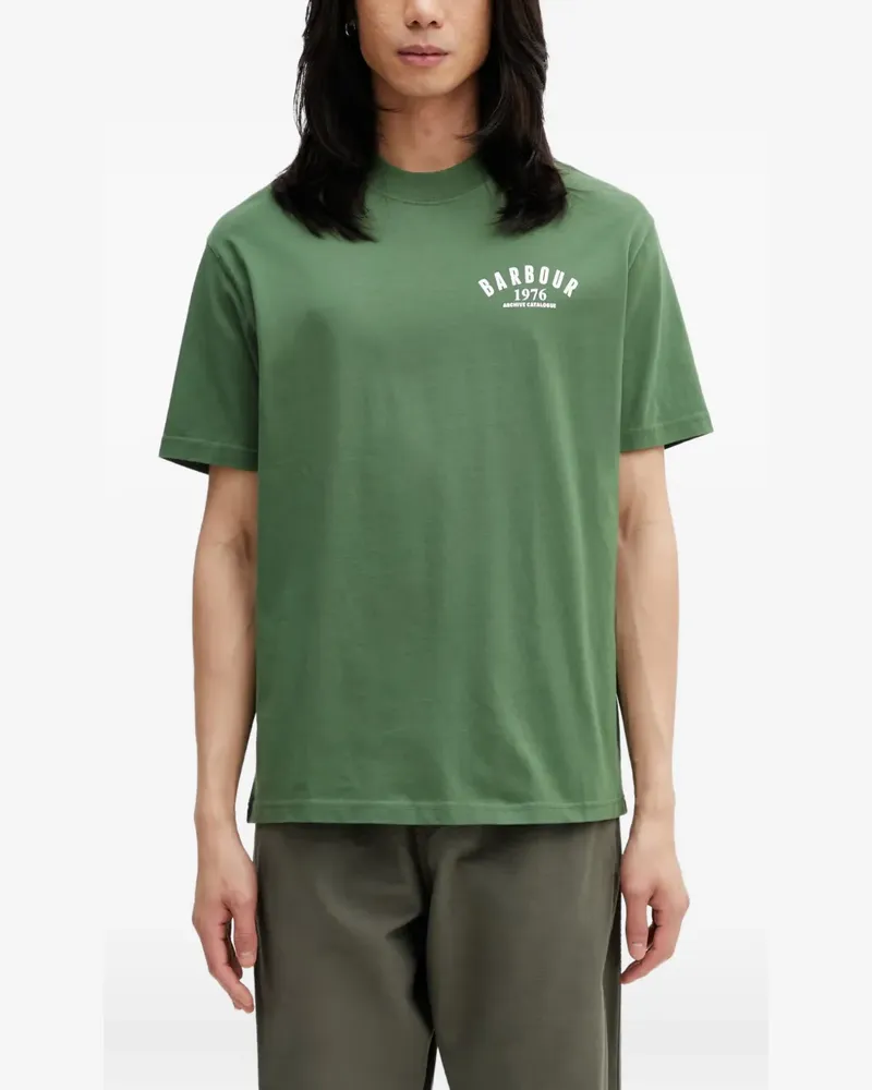Barbour 1976 graphic-print oversize-fit T-shirt - Grün Grün