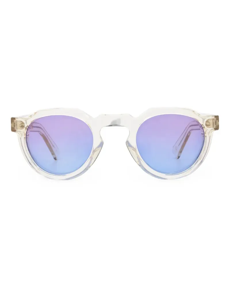 Lesca x Mia Burton Crown Panto Sonnenbrille mit geometrischen Gestell - Weiß Weiß