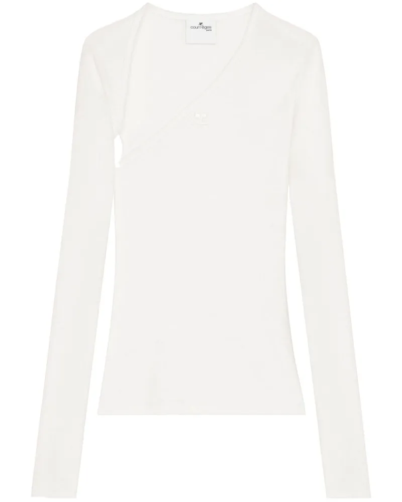 Courrèges Slash T-Shirt - Weiß Weiß