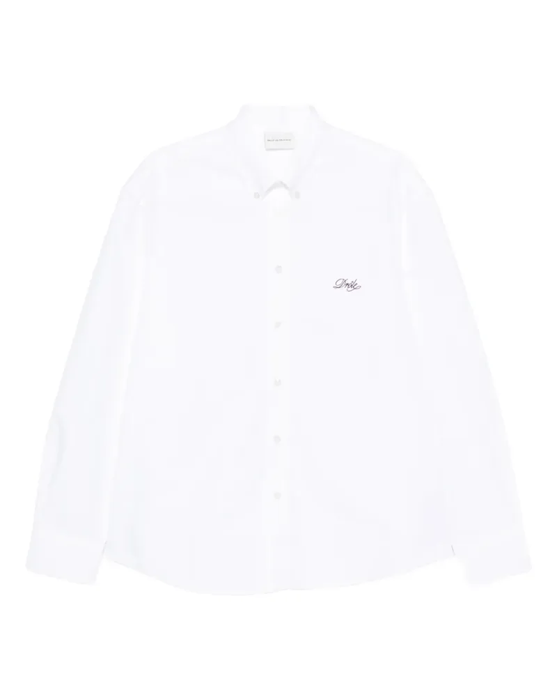 Drôle de Monsieur T-Shirt mit Logo-Stickerei - Weiß Weiß