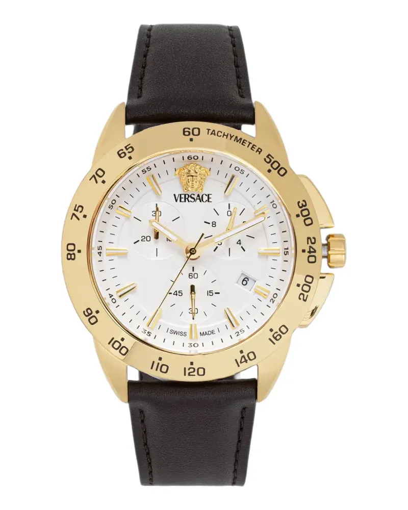 Versace Runde Armbanduhr - Weiß Weiß