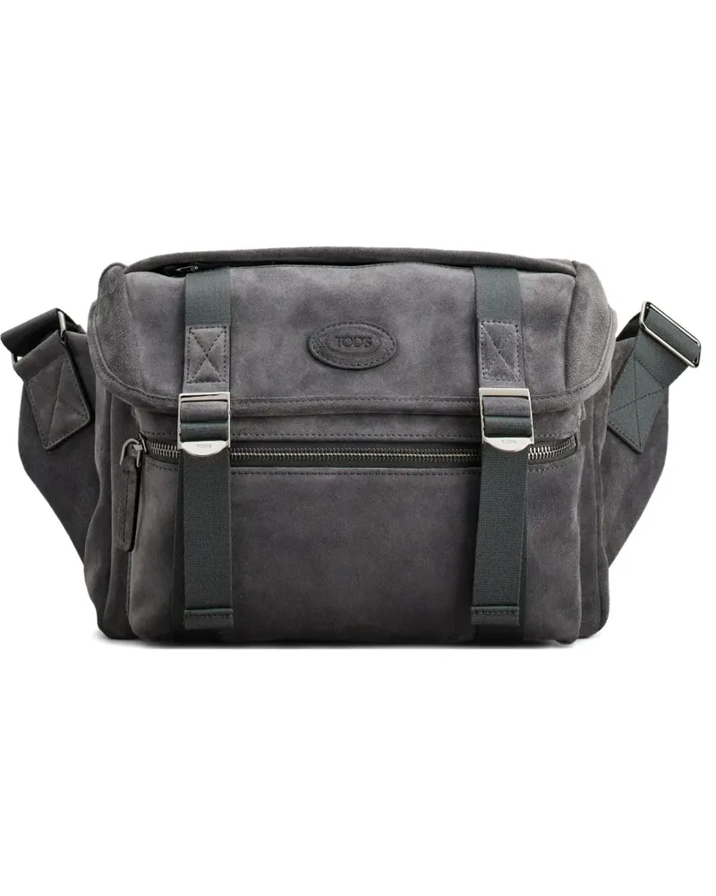 TOD'S Wildledertasche mit Schnallenriemen - Grau Grau