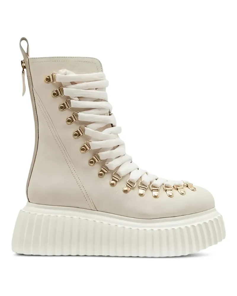 Attilio Giusti Leombruni Dromo lace-up fastening boots - Nude Nude