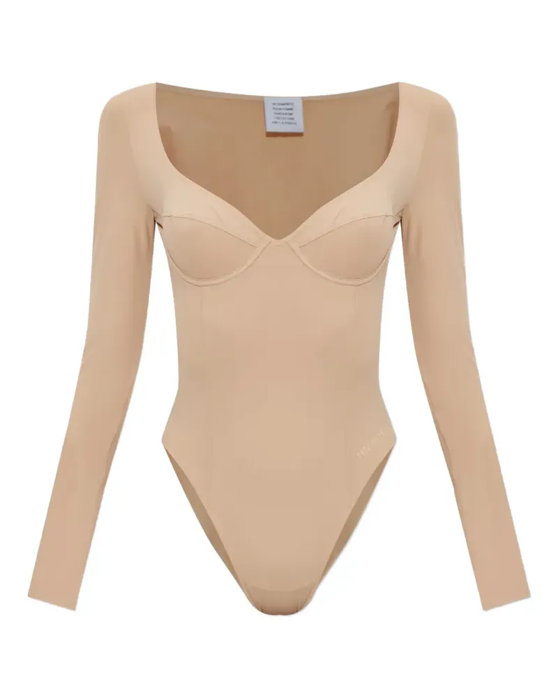 VETEMENTS long-sleeve bodice body - Nude Nude