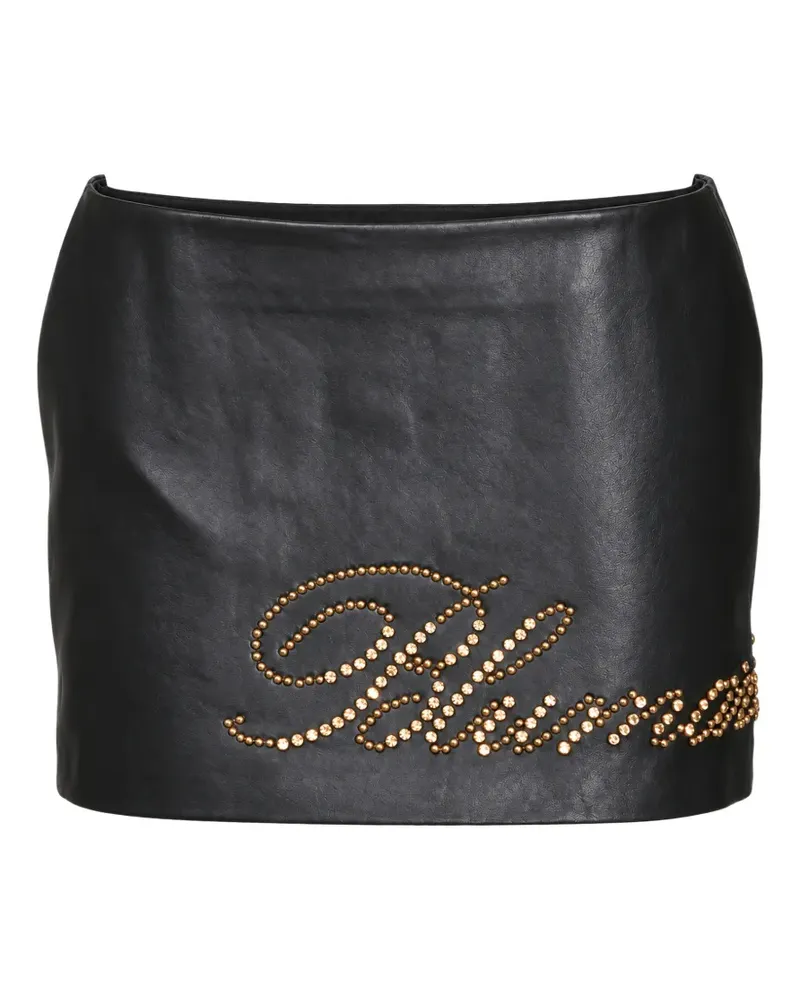 Blumarine stud-embellished leather mini skirt - Schwarz Schwarz