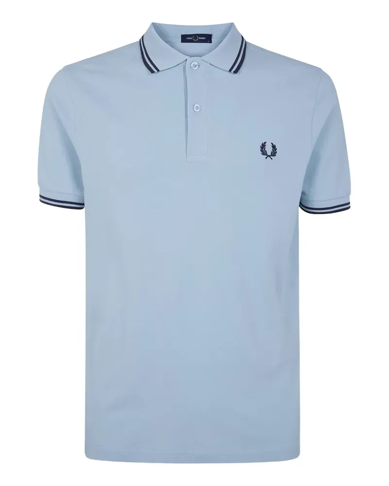 Fred Perry logo-embroidered polo shirt - Blau Blau