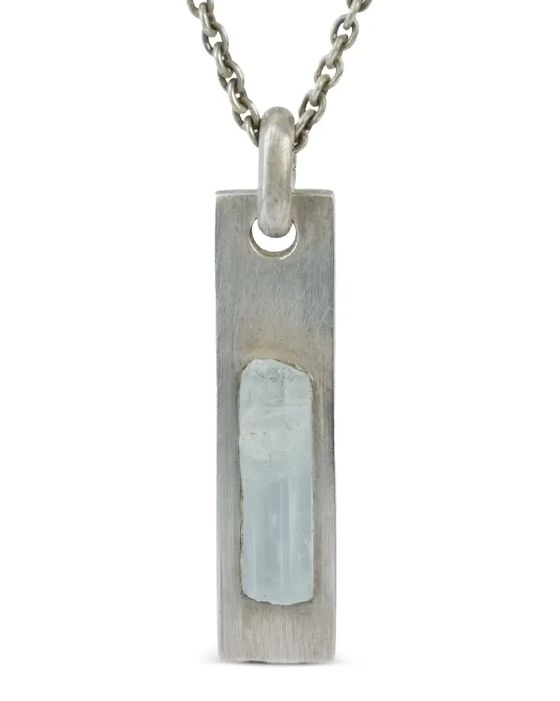 Parts Of Four aquamarine plate necklace - Silber Silber