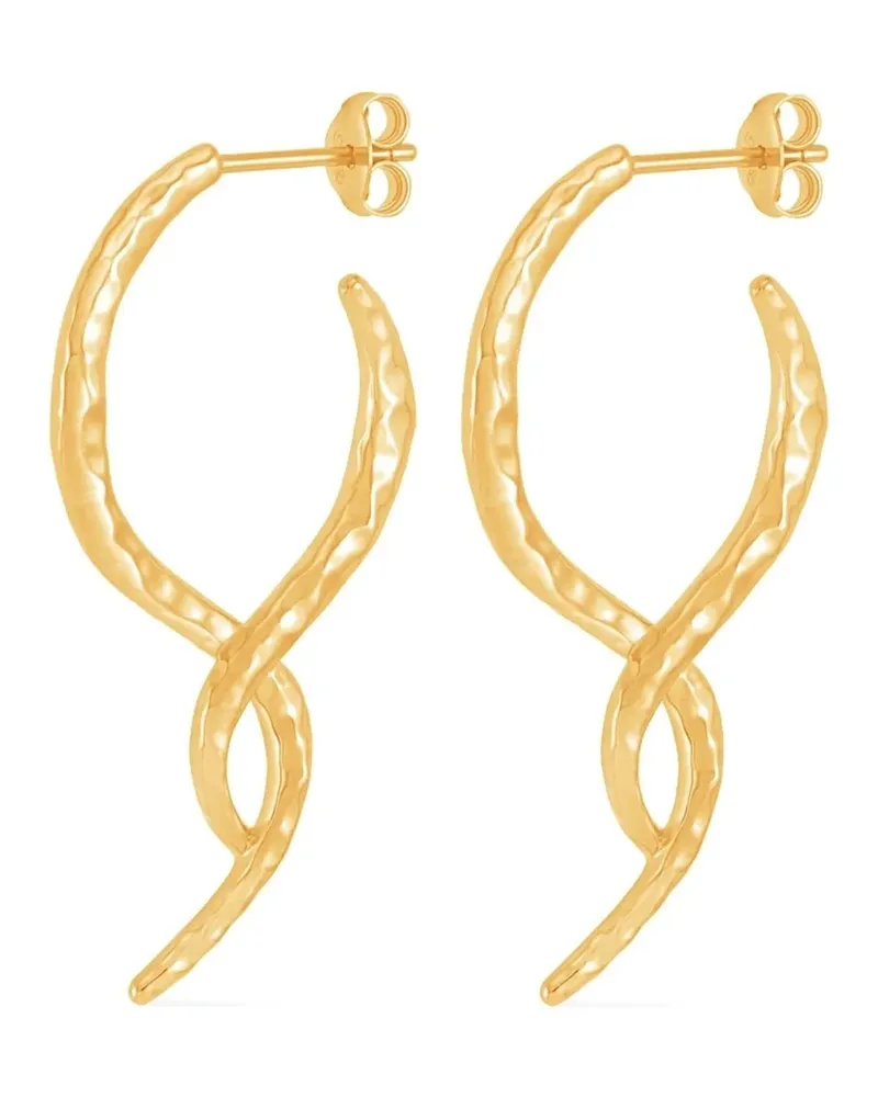 Dower & Hall Große Creolen im Twist-Design - Gold Gold