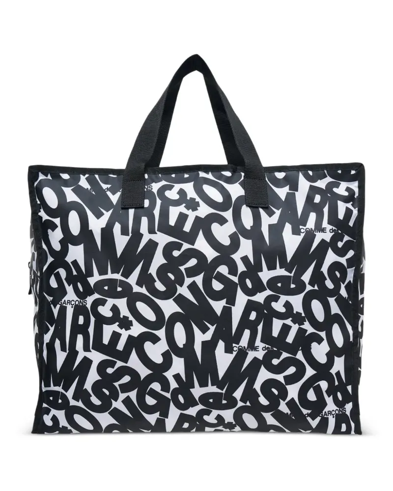 Comme des Garçons Holiday Special logo-print zipped tote bag - Schwarz Schwarz