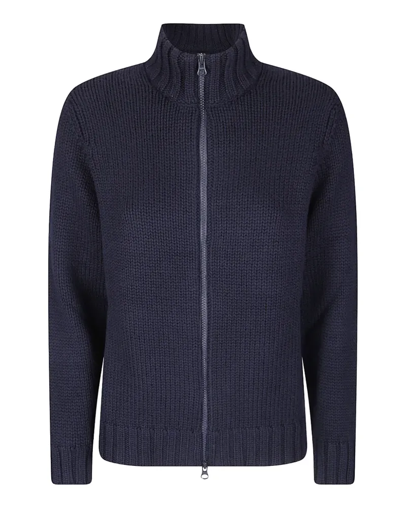 LABO.ART Monte ribbed-knit zip-up cardigan - Blau Blau