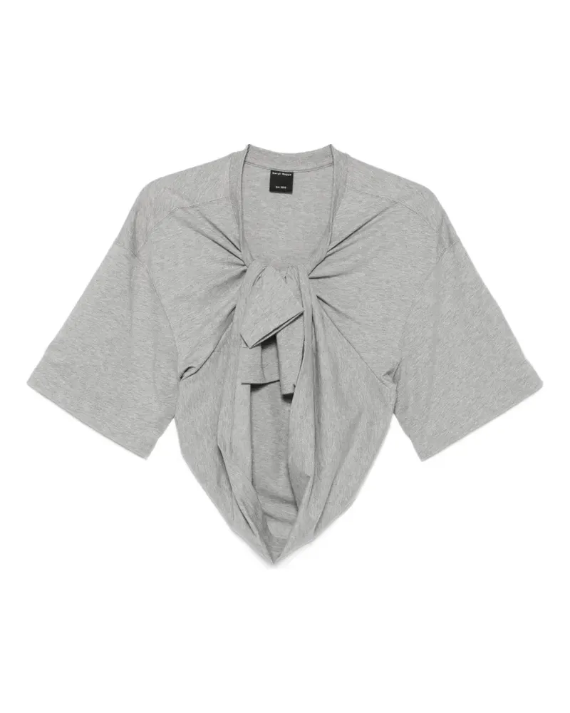 Meryll Rogge T-Shirt mit Knotendetail - Grau Grau
