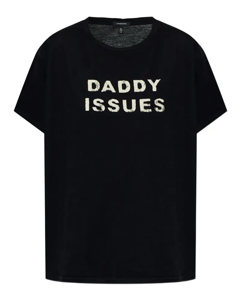 R13 slogan-motif T-shirt - Schwarz Schwarz