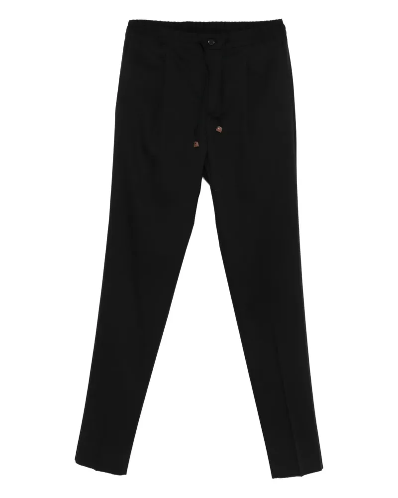 Incotex Hose mit Kordelzug - Schwarz Schwarz