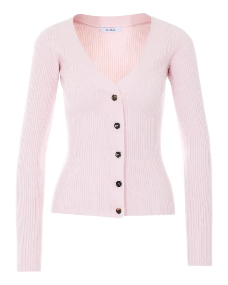 Max Mara V-neck button cardigan - Rosa Rosa