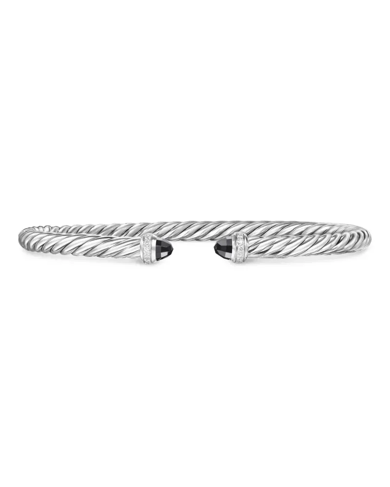 David Yurman Cablespira® Flex Sterlingsilber-Armband mit Diamanten (4mm Silber
