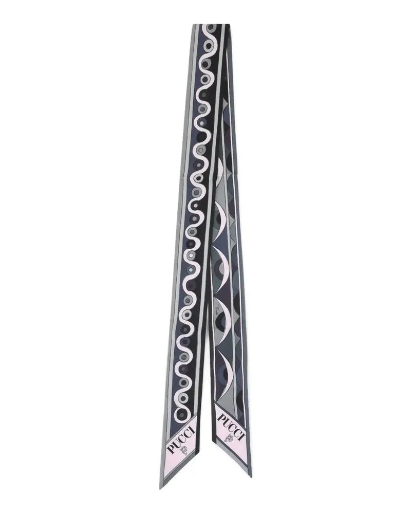 Emilio Pucci geometric-pattern silk scarf - Schwarz Schwarz