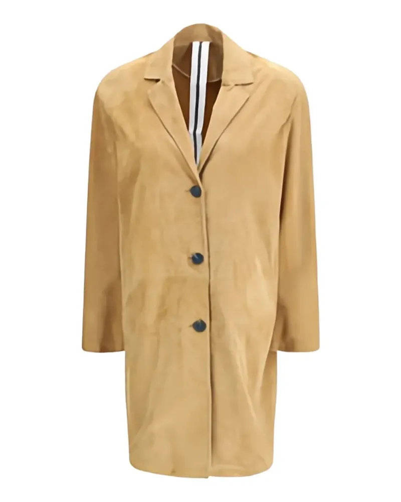 s.w.o.r.d 6.6.44 Geknöpfter Wildledermantel - Nude Nude