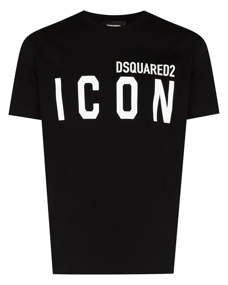 Dsquared2 T-Shirt mit Logo-Print - Schwarz Schwarz