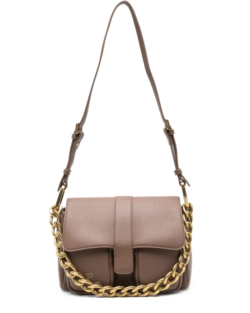 Braccialini Jinny Jewels Schultertasche mit Kettenriemen - Braun Braun