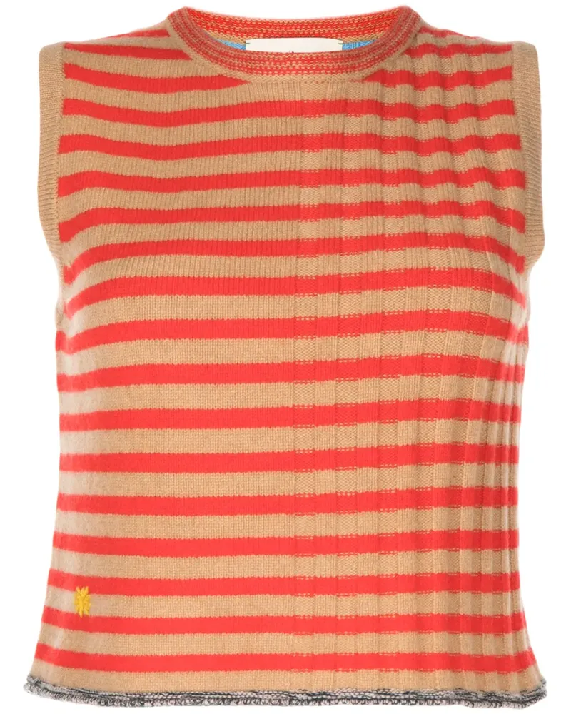 YANYAN KNITS Geripptes Stricktop - Braun Braun