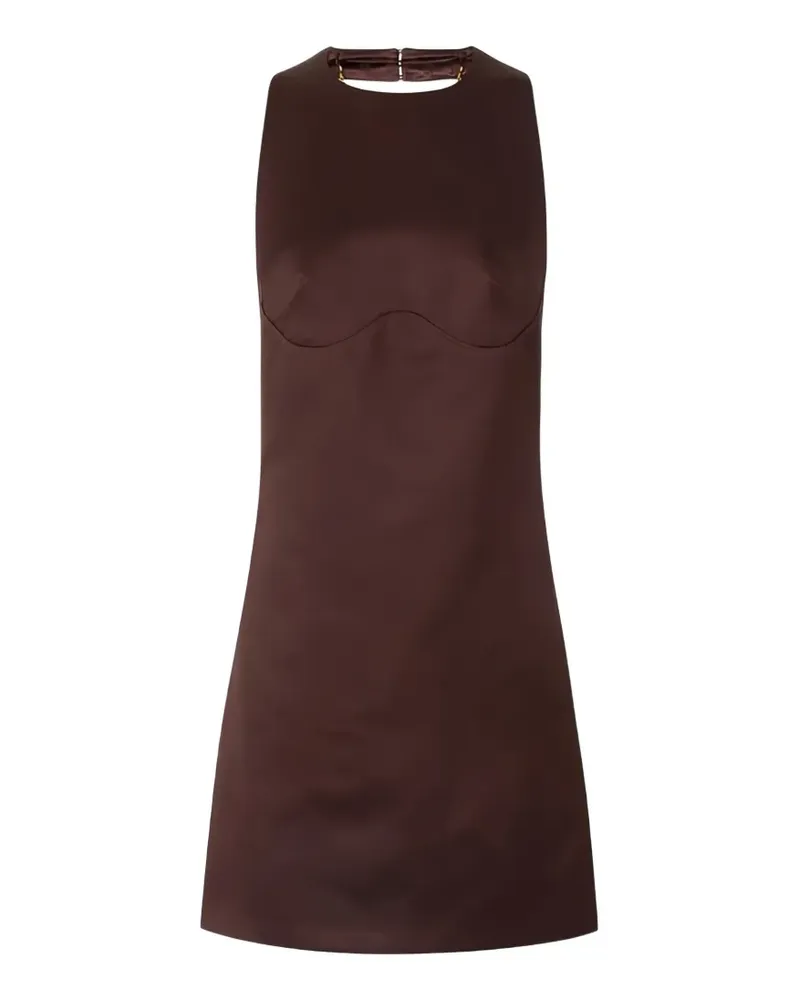 Elisabetta Franchi halterneck chain-link mini dress - Braun Braun