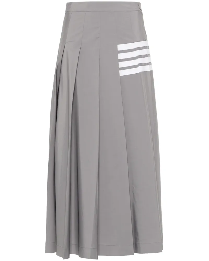 Thom Browne Midirock mit Falten - Grau Grau