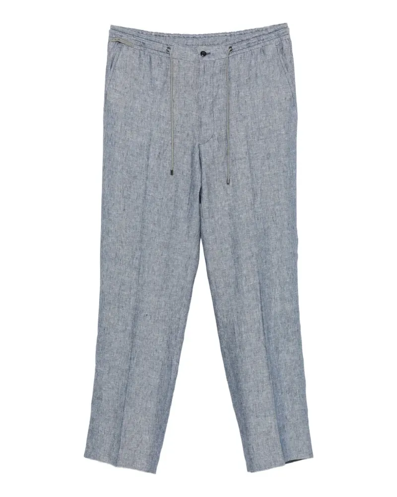 Corneliani drawstring straight-leg trousers - Blau Blau