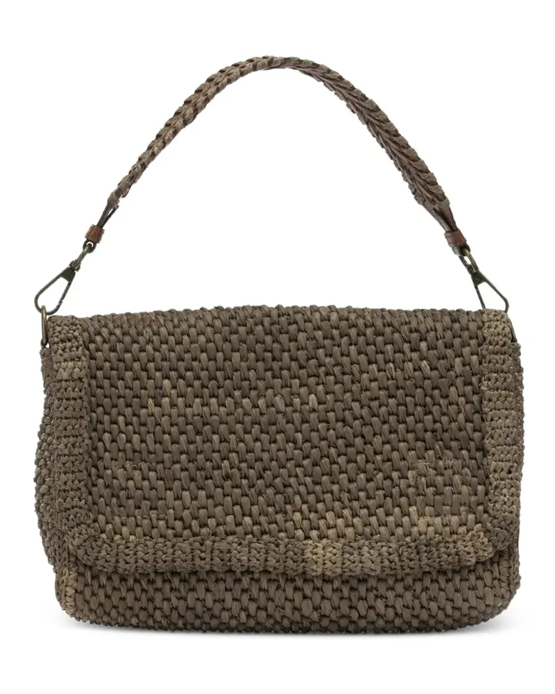 IBELIV Geflochtene Opera Schultertasche - Braun Braun