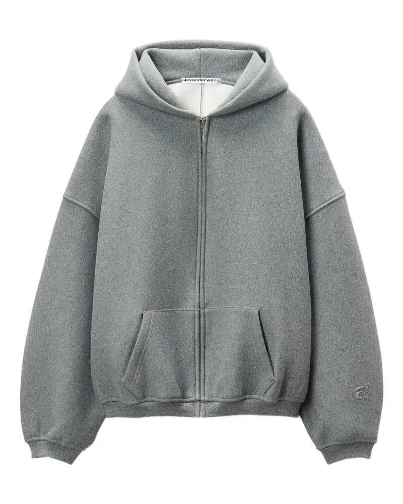 Alexander Wang Puff Logo Kapuzenjacke - Grau Grau
