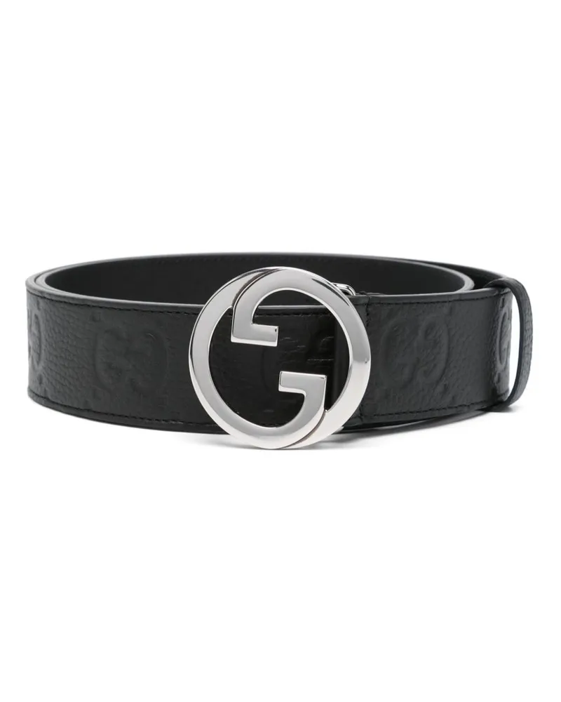 Gucci Breiter Blondie Gürtel - Schwarz Schwarz
