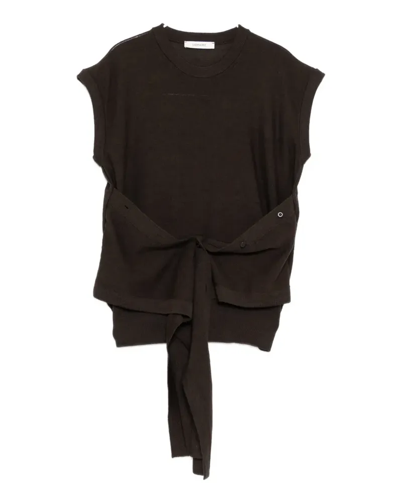 Christophe Lemaire tie-detail vest - Braun Braun