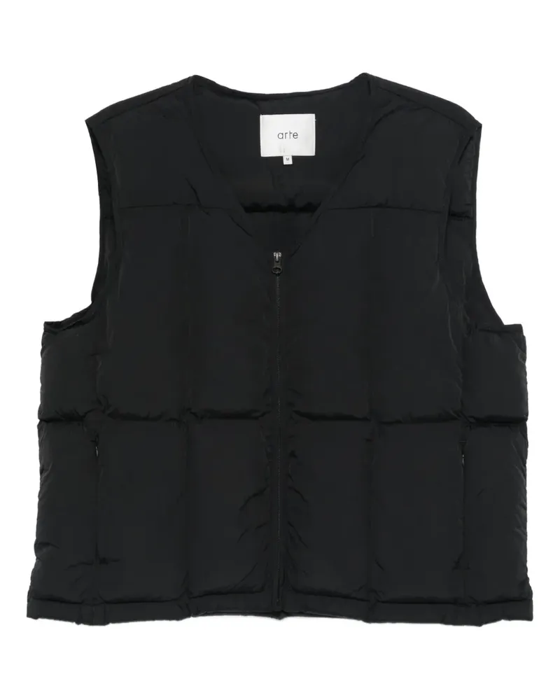 Arte Antwerp Weste mit V-Ausschnitt - Schwarz Schwarz