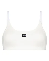 Moschino Bralet mit Logo-Patch Weiß